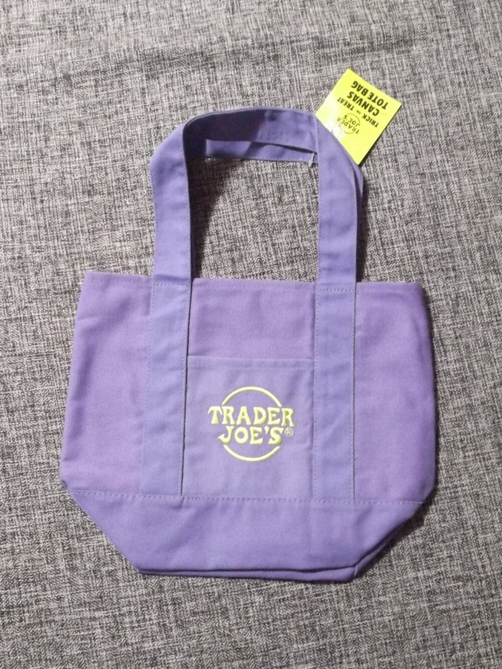 Trader Joe's Trick or Treat mini canvas bag NWT limited edition